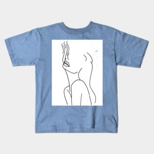 She Exhales - Outline Kids T-Shirt